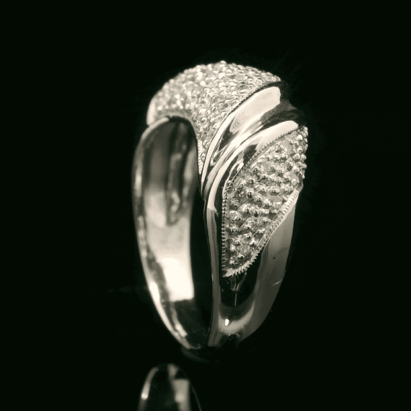 0.50ctw Natural Diamond 18K White Gold Ring For Women