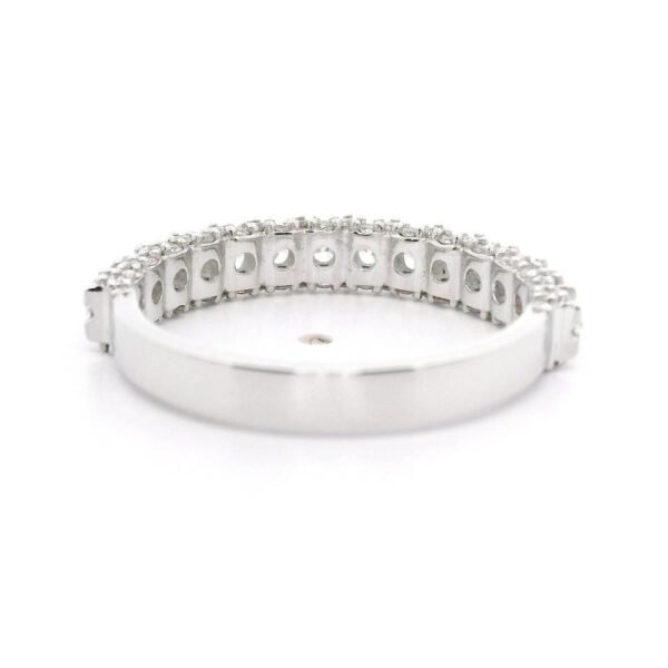 0.92ctw Natural Diamond 18K White Gold Ring For Women
