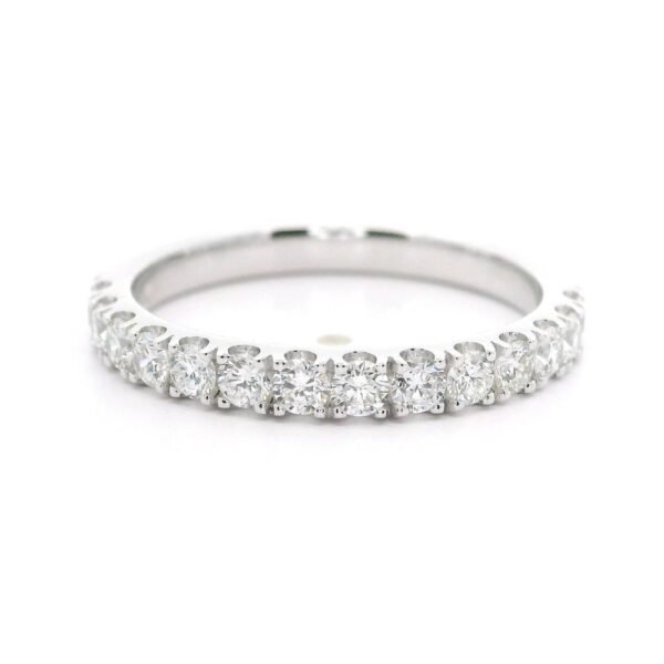 0.54ctw Natural Diamond 18K White Gold Ring For Women
