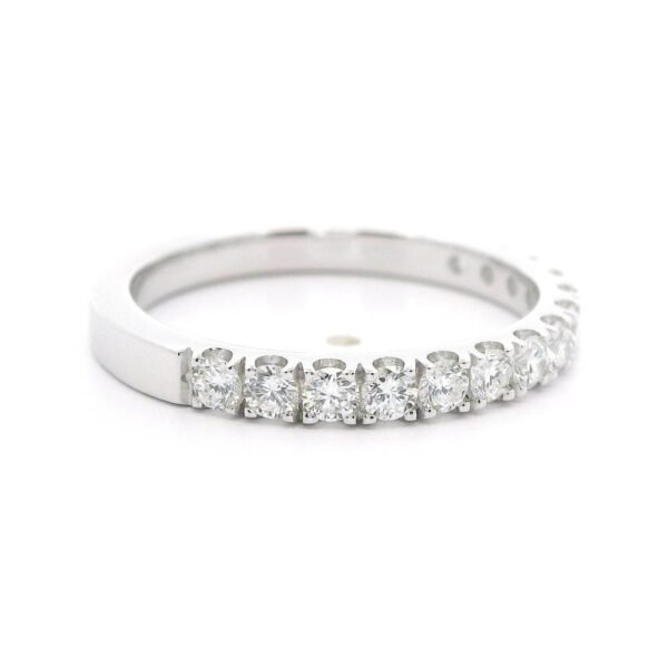 0.54ctw Natural Diamond 18K White Gold Ring For Women