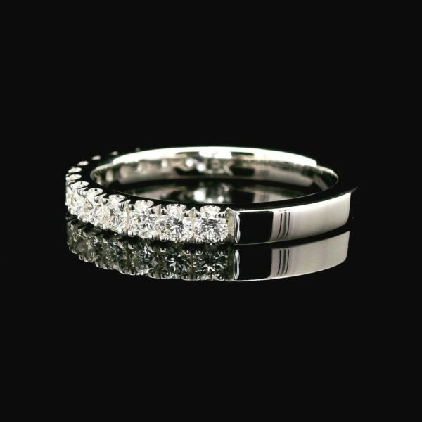 0.54ctw Natural Diamond 18K White Gold Ring For Women