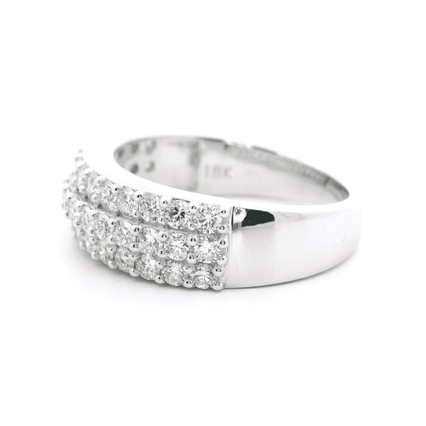 1.04ctw Natural Diamond 18K White Gold Ring For Women