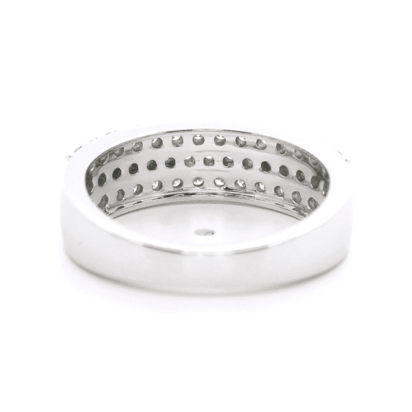 1.04ctw Natural Diamond 18K White Gold Ring For Women
