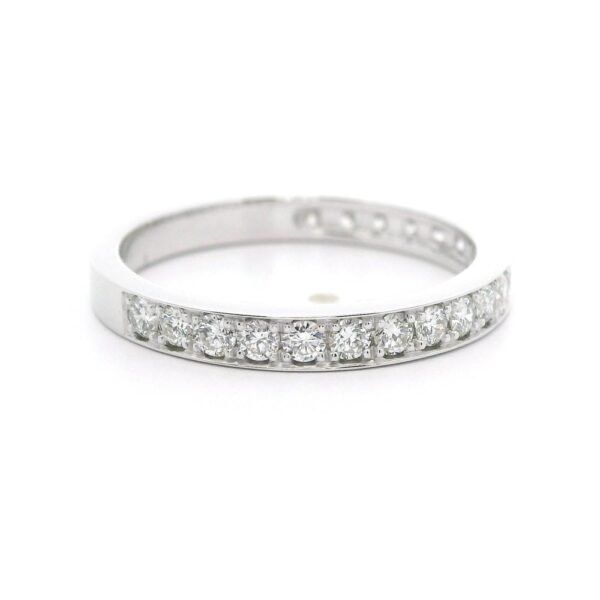 0.50ctw Natural Diamond 18K White Gold Ring For Women