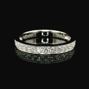 0.50ctw Natural Diamond 18K White Gold Ring For Women