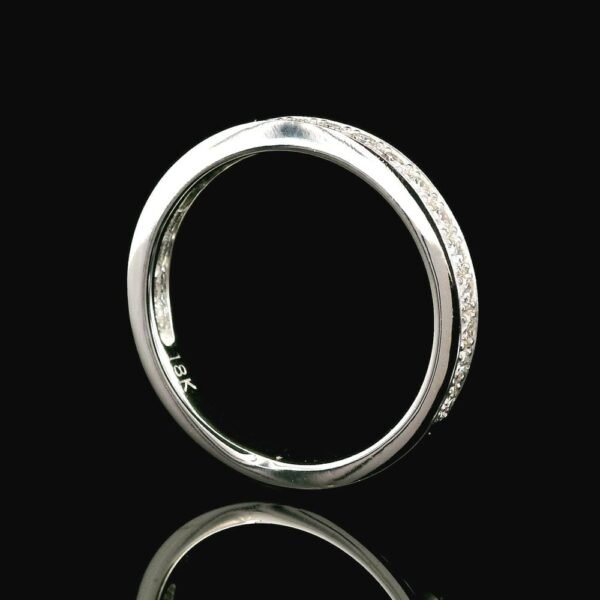 0.50ctw Natural Diamond 18K White Gold Ring For Women