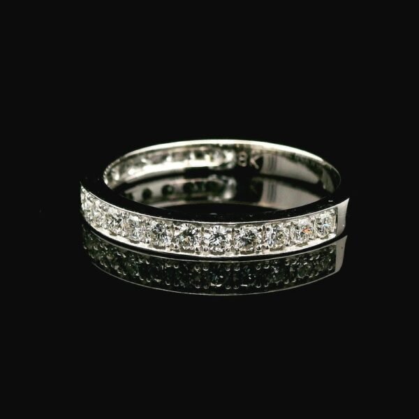 0.50ctw Natural Diamond 18K White Gold Ring For Women