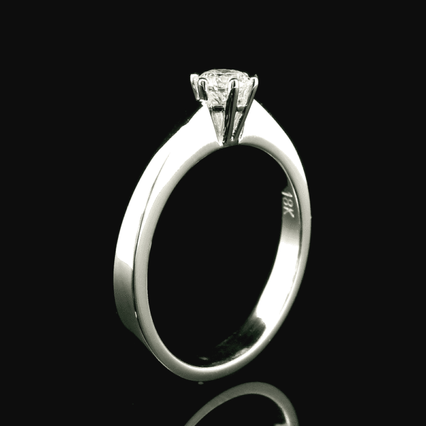 0.30ctw Natural Diamond 18K White Gold Ring For Women