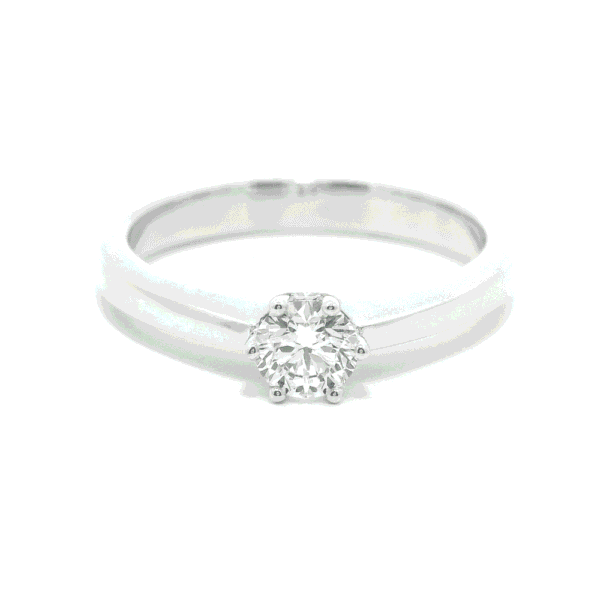 0.30ctw Natural Diamond 18K White Gold Ring For Women