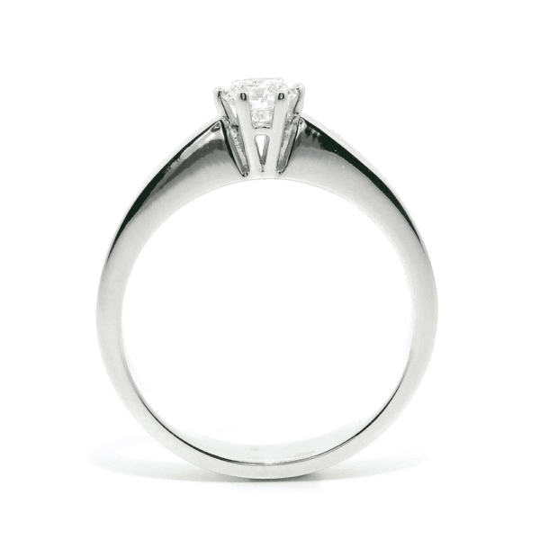 0.30ctw Natural Diamond 18K White Gold Ring For Women