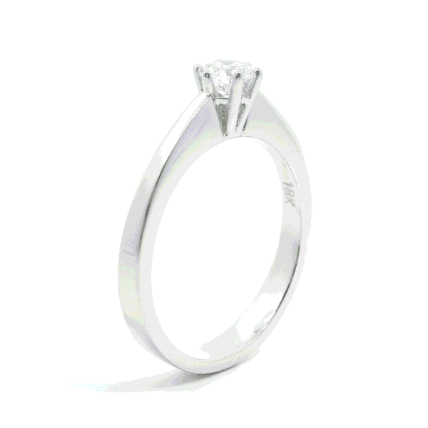 0.30ctw Natural Diamond 18K White Gold Ring For Women