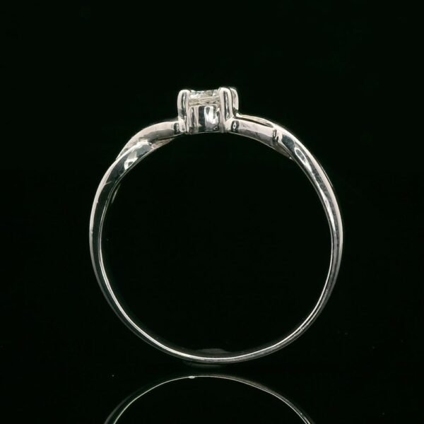 0.26ctw Natural Diamond Ring 18K White Gold Women