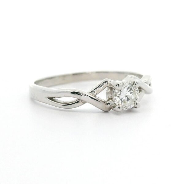0.26ctw Natural Diamond Ring 18K White Gold Women