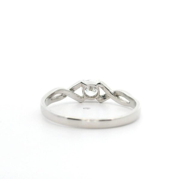 0.26ctw Natural Diamond Ring 18K White Gold Women