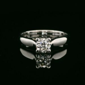 0.30ctw Natural Diamond Ring 18K White Gold Women