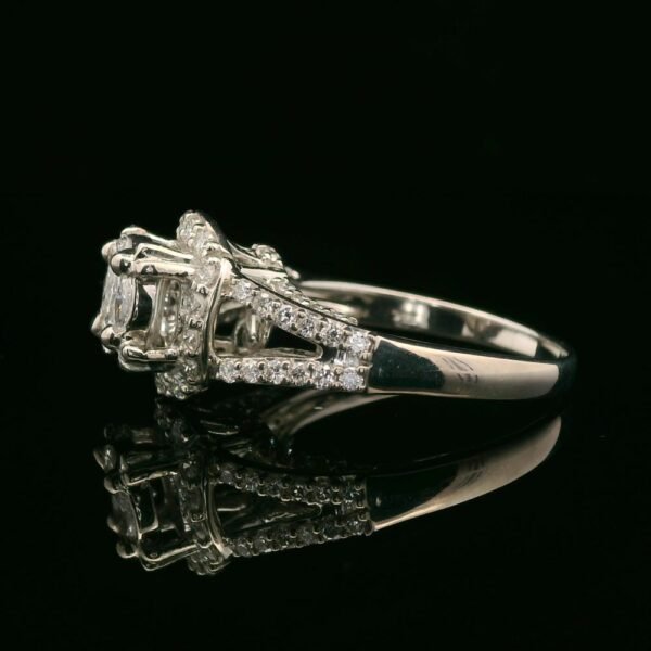 1.60ctw Natural Diamond Ring 18K White Gold Women