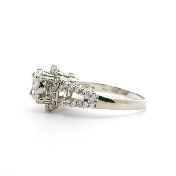 1.60ctw Natural Diamond Ring 18K White Gold Women