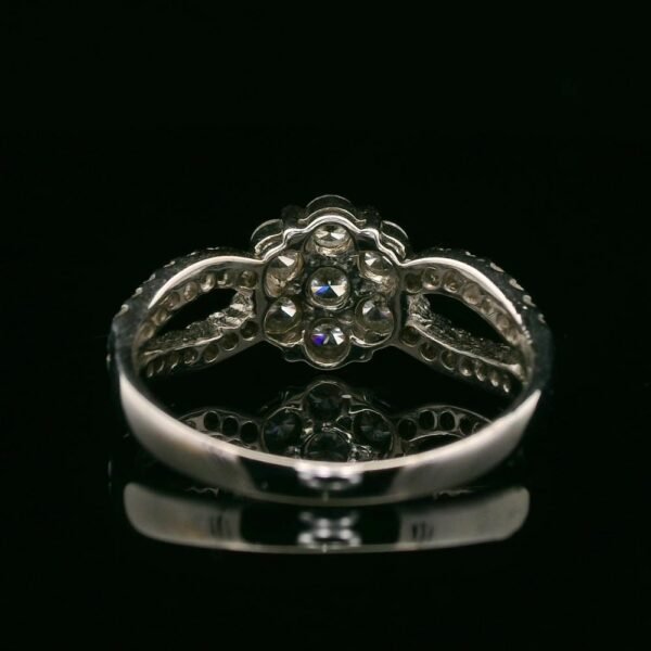 1.20ctw Natural Diamond 18K White Gold Ring For Women