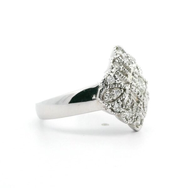0.52ctw Natural Diamond Ring 18K White Gold Women