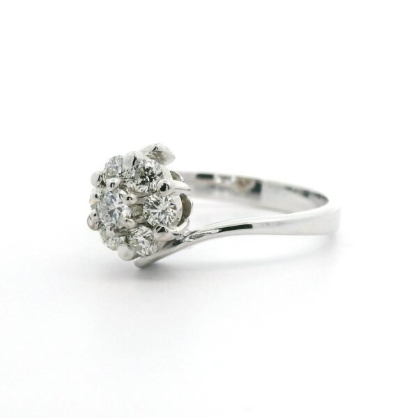 0.40ctw Natural Diamond Ring 18K White Gold Women