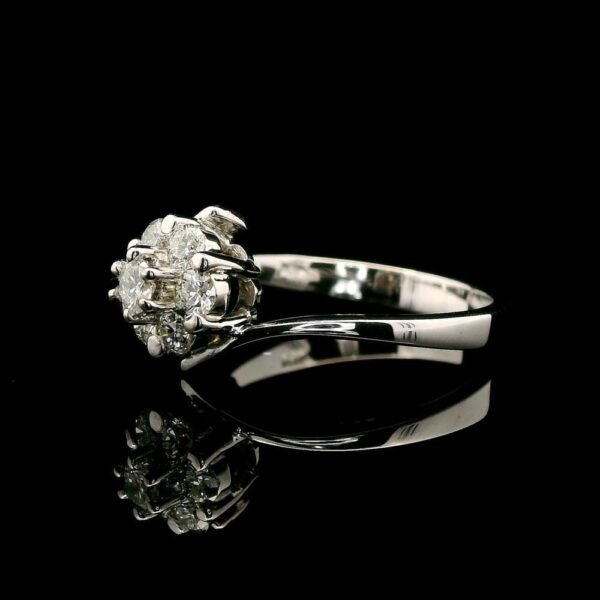 0.40ctw Natural Diamond Ring 18K White Gold Women
