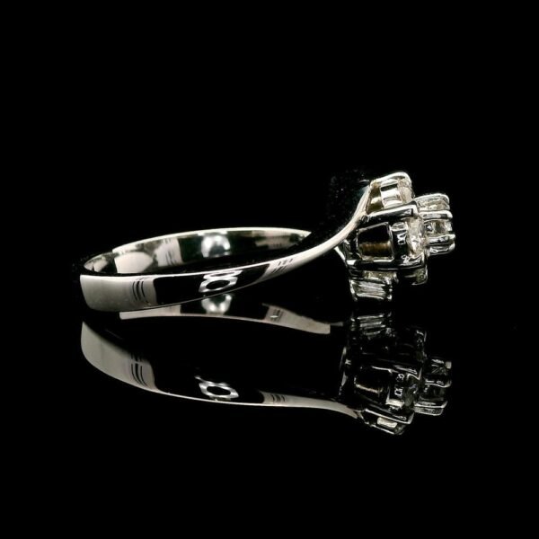 0.40ctw Natural Diamond Ring 18K White Gold Women