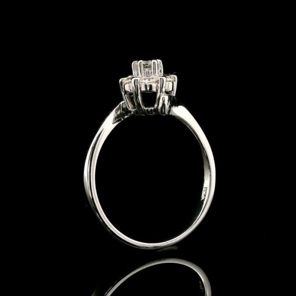 0.40ctw Natural Diamond Ring 18K White Gold Women
