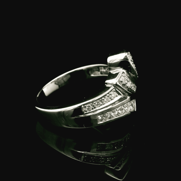 0.84ctw Natural Diamond Ring 18K White Gold Women