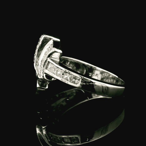 0.84ctw Natural Diamond Ring 18K White Gold Women