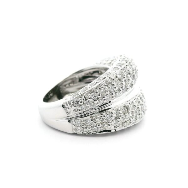3ctw Natural Diamond 18K White Gold Ring For Women