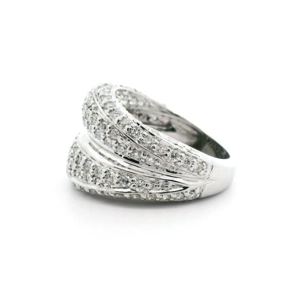 3ctw Natural Diamond 18K White Gold Ring For Women