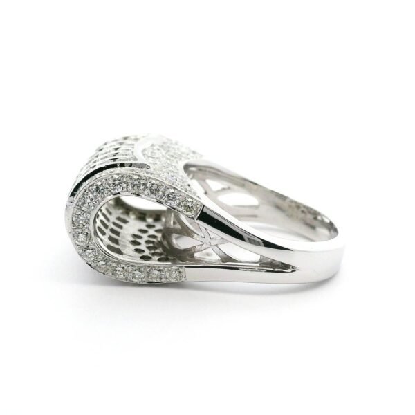 5.04ctw Natural Diamond 18K White Gold Ring For Women