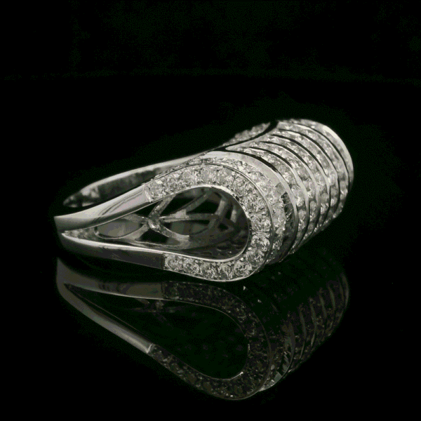 5.04ctw Natural Diamond 18K White Gold Ring For Women