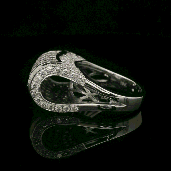 5.04ctw Natural Diamond 18K White Gold Ring For Women