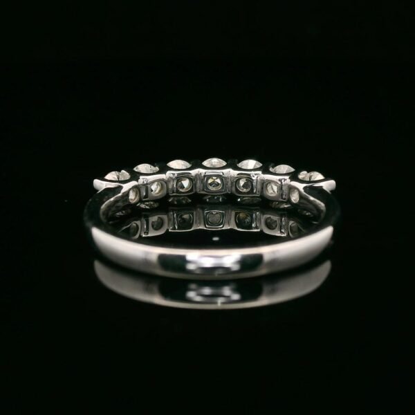 0.80ctw Natural Diamond 18K White Gold Ring For Women