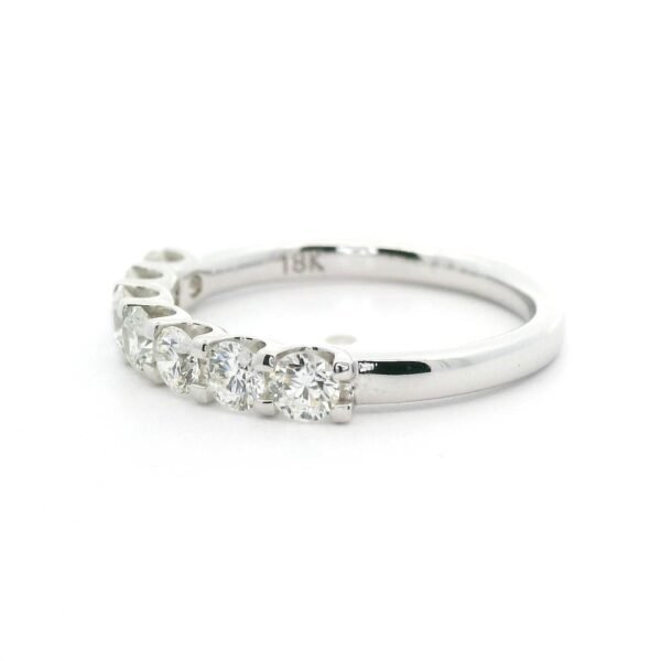0.80ctw Natural Diamond 18K White Gold Ring For Women