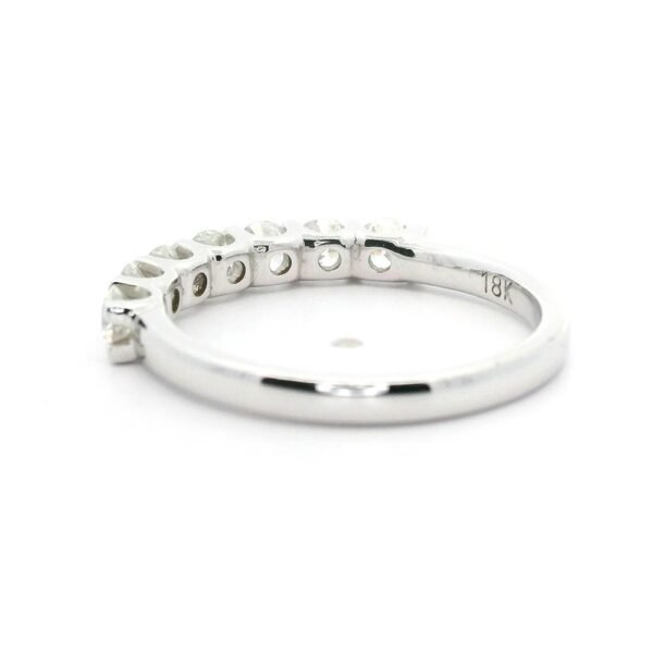 0.80ctw Natural Diamond 18K White Gold Ring For Women