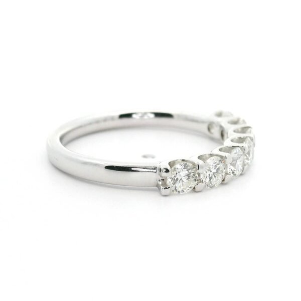 0.80ctw Natural Diamond 18K White Gold Ring For Women