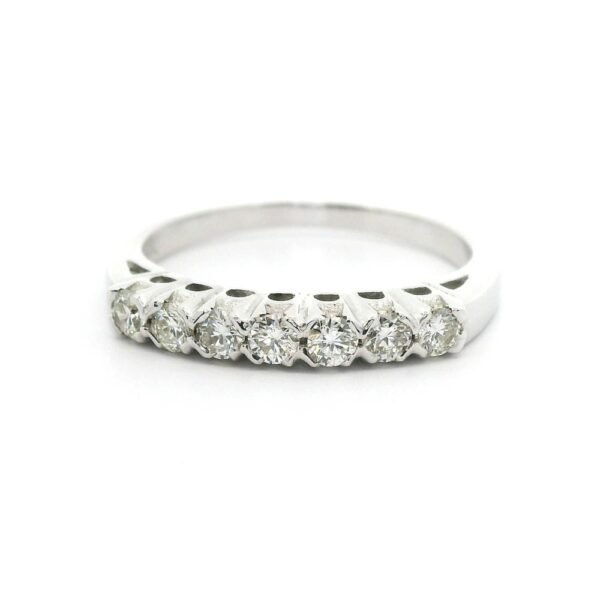 0.44ctw Natural Diamond 18K White Gold Ring For Women