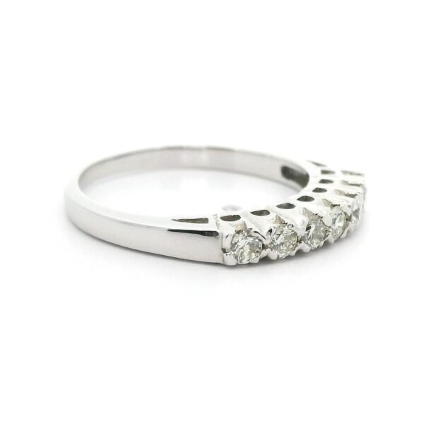 0.44ctw Natural Diamond 18K White Gold Ring For Women