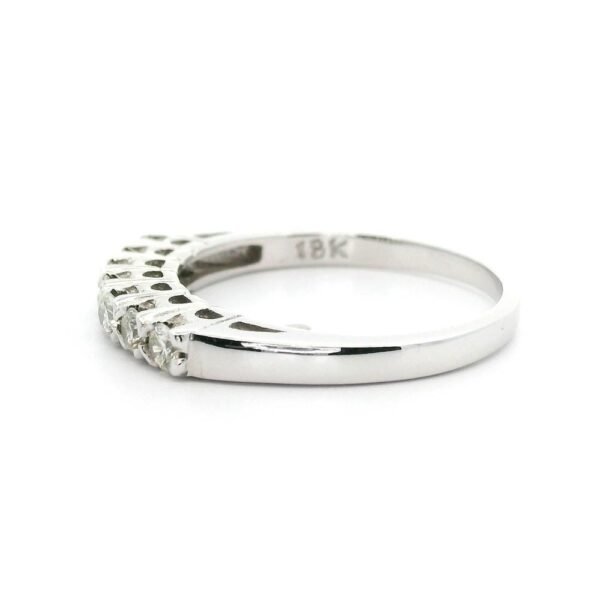 0.44ctw Natural Diamond 18K White Gold Ring For Women