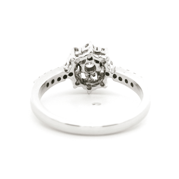 0.36ctw Natural Diamond 18K White Gold Ring For Women