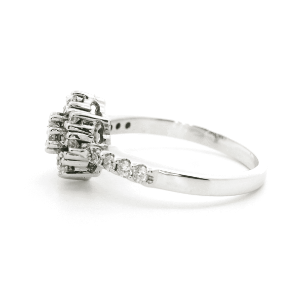 0.36ctw Natural Diamond 18K White Gold Ring For Women