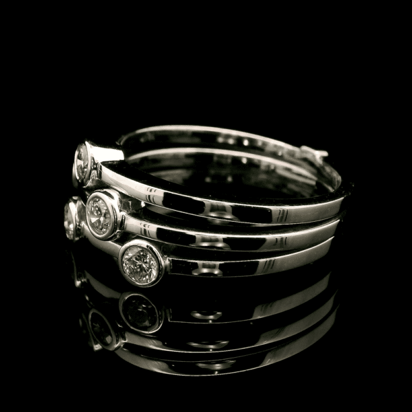 0.40ctw Natural Diamond 18K White Gold Ring For Women