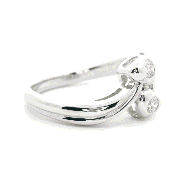 0.20ctw Natural Diamond 18K White Gold Ring For Women