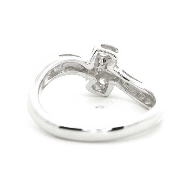 0.20ctw Natural Diamond 18K White Gold Ring For Women