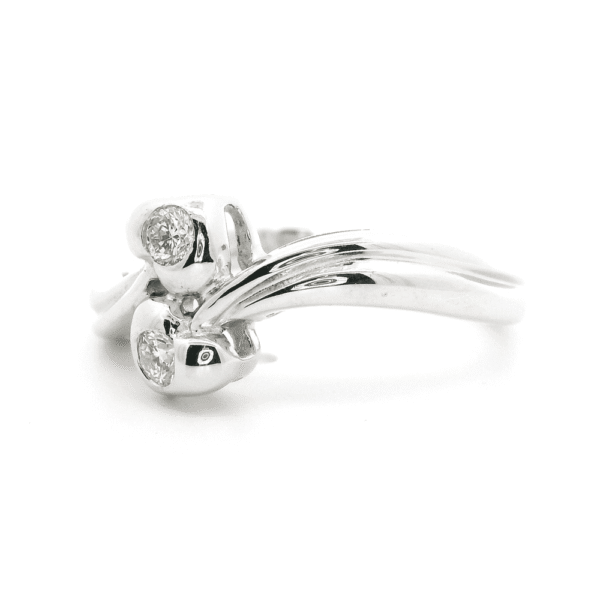 0.20ctw Natural Diamond 18K White Gold Ring For Women