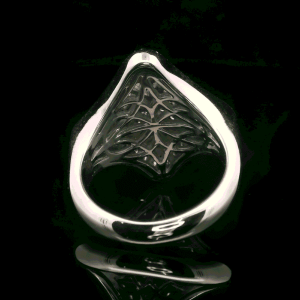 2.85ctw Natural Diamond 18K White Gold Ring For Women