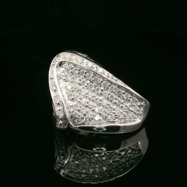 3.2ctw Natural Diamond 18K White Gold Ring For Women