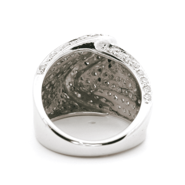 3.2ctw Natural Diamond 18K White Gold Ring For Women